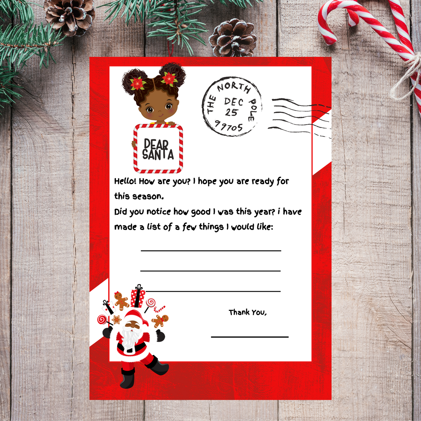 Christmas ideas, Christmas printable crafts, Christmas crafts, letter for santa, letter from santa, etsy, etsy download, dear santa letter, dear santa printable, letters to santa, Christmas, santa letter, digital download, Christmas download, printable letter for santa,