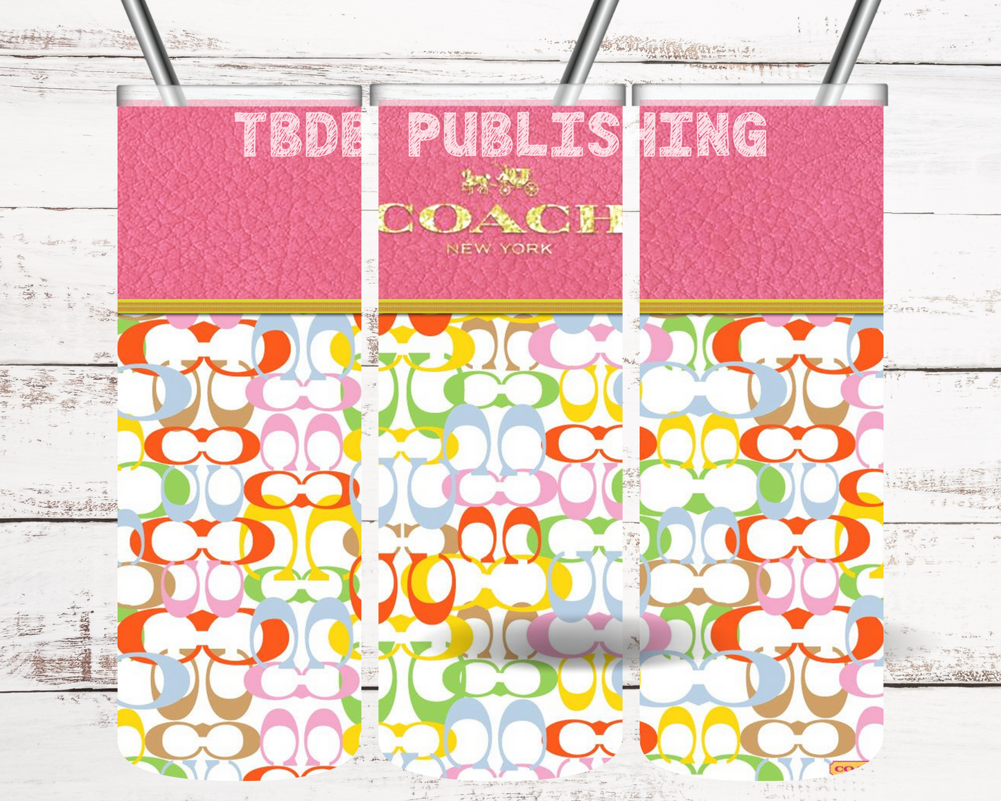 Coach tumbler wrap, etsy digital products, etsy digital downloads, tumbler wrap designs, etsy sublimation designs, tumbler wraps, sublimation transfers, wrapped tumblers, 20 oz tumbler