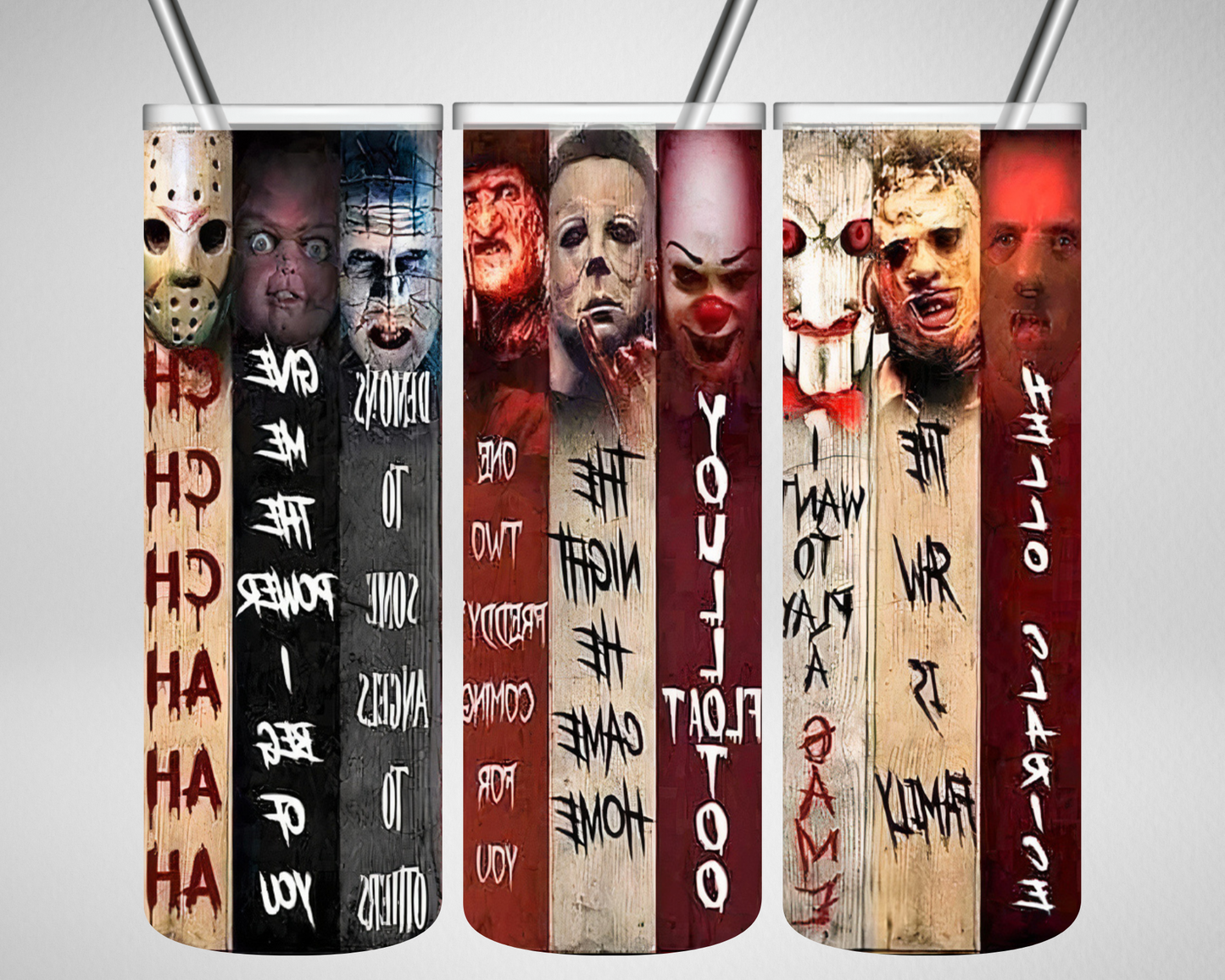 horror movies, pennywise, jason vorhees, michael myers, freddy kruger, Beverage tumbler wrap, Drink wraps, drink tumbler wrap, 20 oz tumbler, beer wrap, etsy digital products, etsy digital downloads, tumbler wrap designs, etsy sublimation designs, tumbler wraps, wrapper tumblers, tumbler vinyl, sublimation transfers, etsy tumbler, straight tumblers, digital png, tumbler wrap designs, etsy,