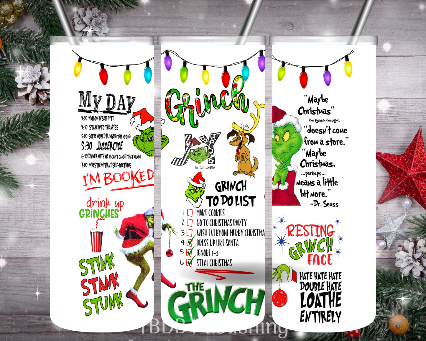 etsy digital products, etsy digital downloads, tumbler wrap designs, etsy sublimation designs, Christmas, Christmas tumbler, Christmas tumbler wrap, Christmas tree, The Grinch, The Grinch Christmas tumbler, Christmas PNG, the Grinch Christmas Tree, Christmas tree, Christmas lights