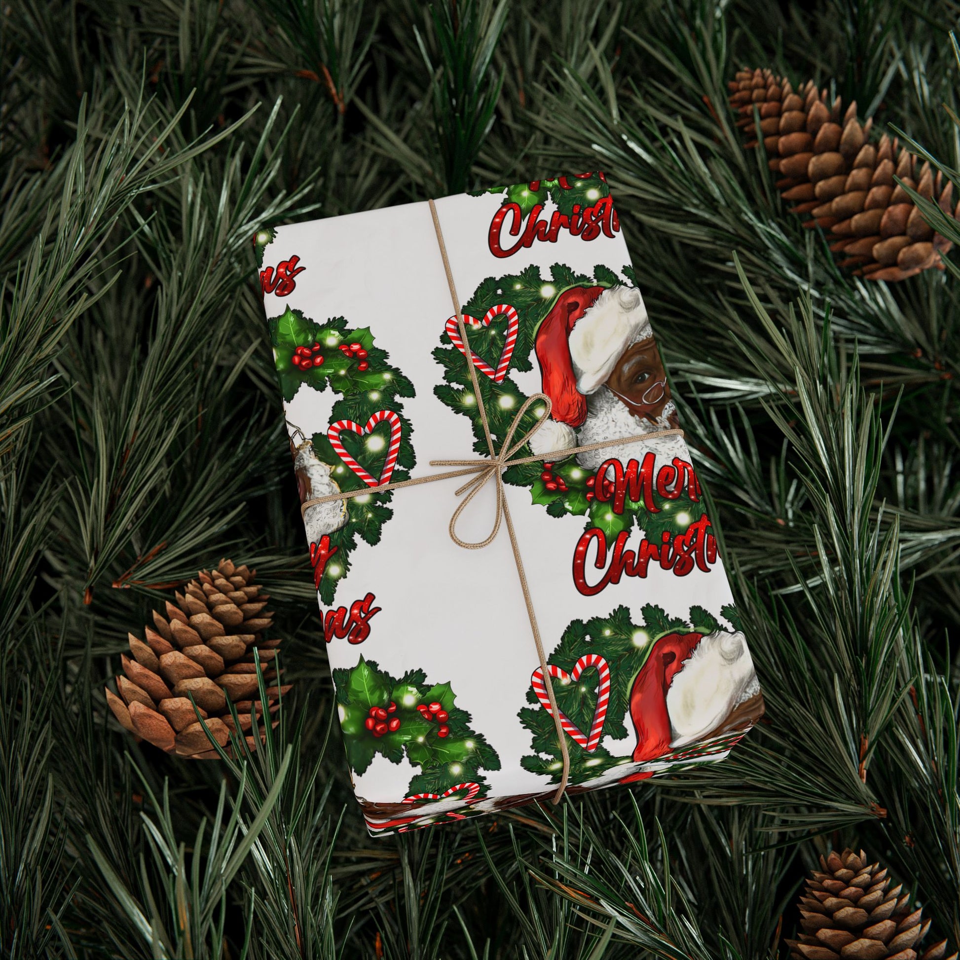 christmas, christmas tree, christmas decor, christmas gift, christmas gift ideas, black christmas, christmas wrapping paper, holiday wrapping paper, holidays, black santa, black santa claus, black christmas