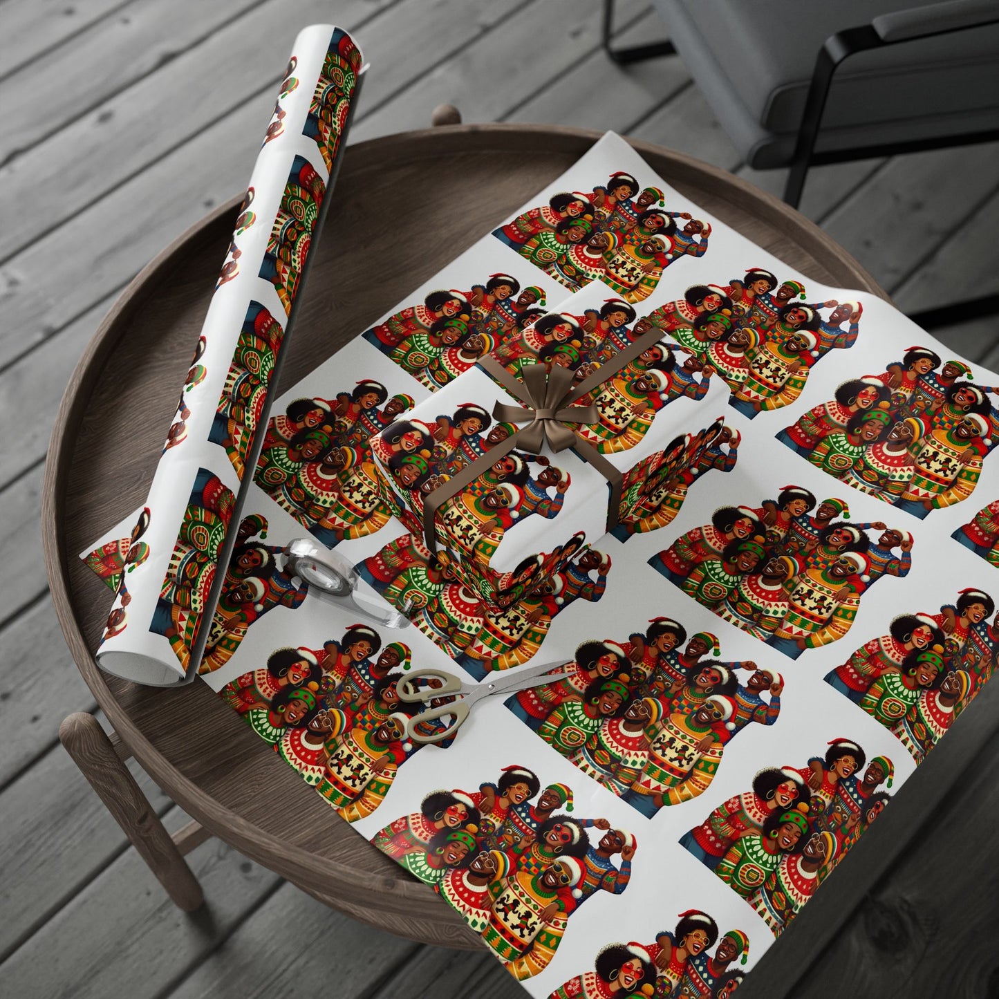 christmas, christmas tree, christmas decor, christmas gift, christmas gift ideas, black christmas, christmas wrapping paper, holiday wrapping paper, holidays, black santa, black santa claus, black christmas