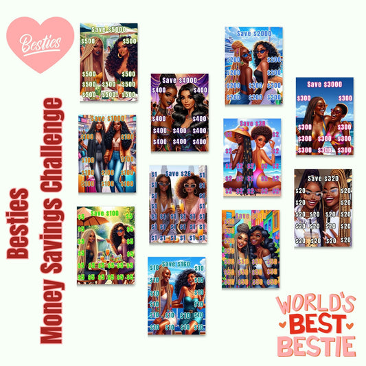 money savings, money savings challenge, money savings tips, money saver,  financial planner, Saving Book Challenges, money savings sheet, Savings Downloads, Budget Babe Printable, savings envelope, Black Girl Savings Challenge, bestie money saver, savings challenge women, money envelope, cash tracker, savings tracker