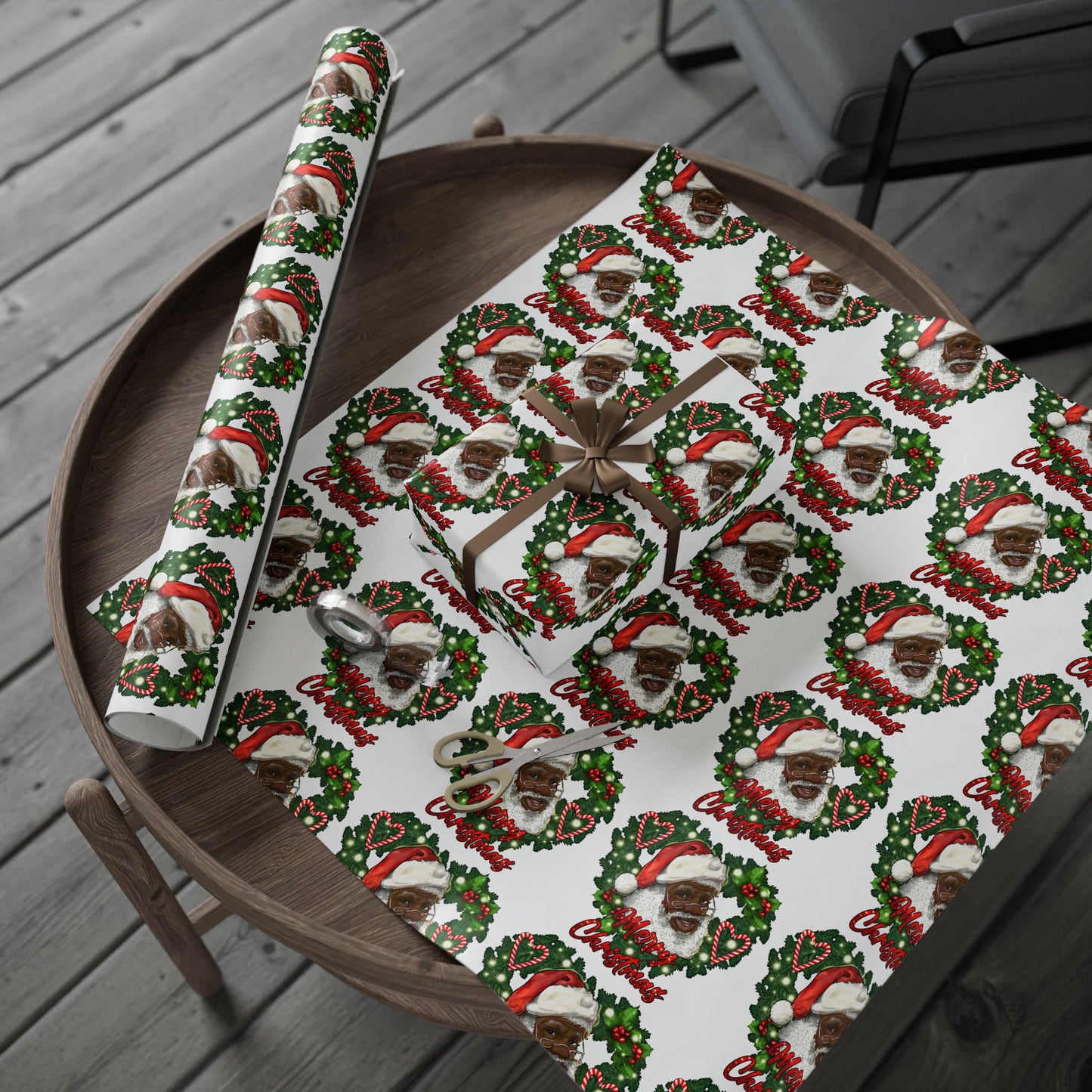 christmas, christmas tree, christmas decor, christmas gift, christmas gift ideas, black christmas, christmas wrapping paper, holiday wrapping paper, holidays, black santa, black santa claus, black christmas