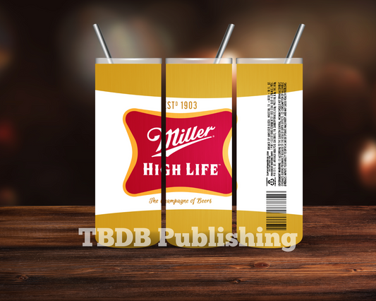 Miller High Life Tumbler Wrap , miller high life, Beverage tumbler wrap, Drink wraps, drink tumbler wrap, 20 oz tumbler, beer wrap, etsy digital products, etsy digital downloads, tumbler wrap designs, etsy sublimation designs, tumbler wraps, wrapper tumblers, tumbler vinyl, sublimation transfers, etsy tumbler, straight tumblers, digital png, tumbler wrap designs, etsy, 