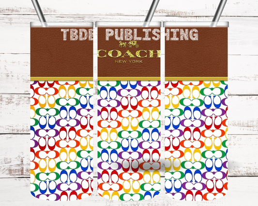 Coach tumbler wrap, etsy digital products, etsy digital downloads, tumbler wrap designs, etsy sublimation designs, tumbler wraps, sublimation transfers, wrapped tumblers, 20 oz tumbler