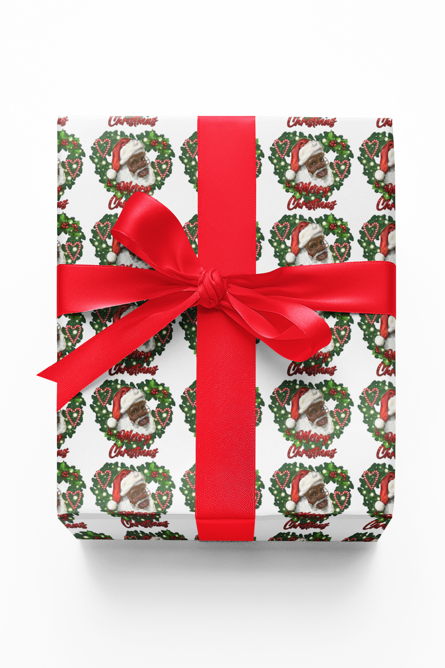 Black Santa Claus Christmas Wrapping Paper